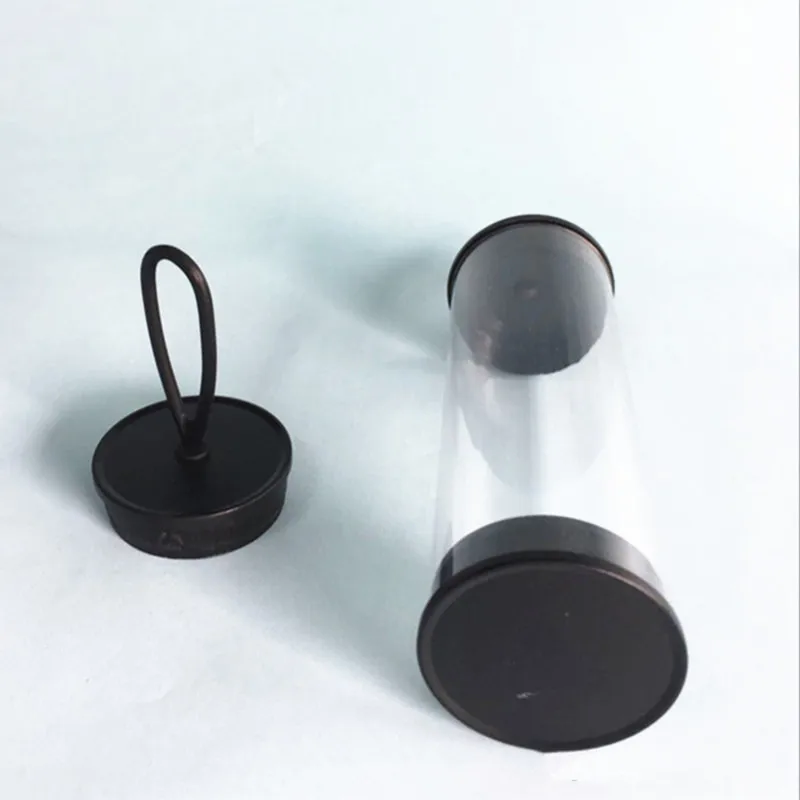 Cylinder PVC plastic portable painting storage tube for artist supplies, transparent tennis ball pick up tube packaging