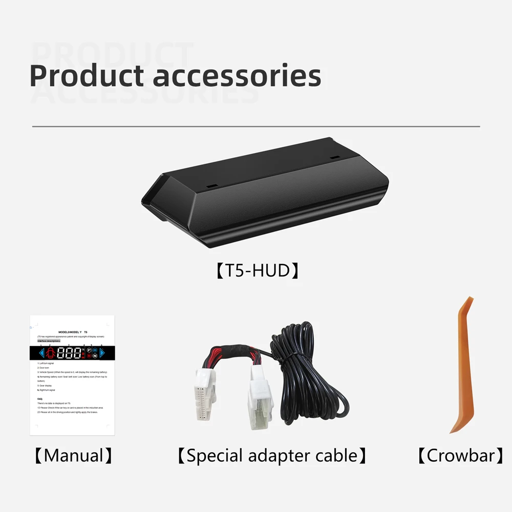HUD T5 Tesla model 3 Y On Board Digital Speedometer GPS smart diagnostic tool Head Up Display