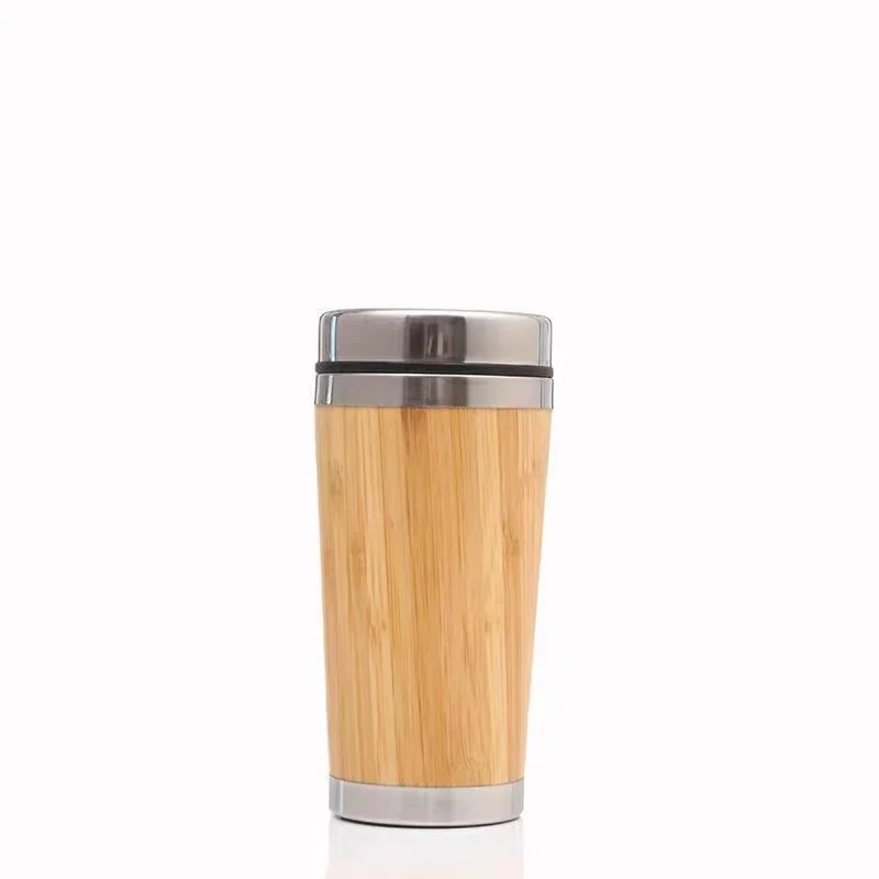 
Natural Stainless Steel bamboo water bottle Vacuum Insulated infuser bamboo thermos Wholesale 