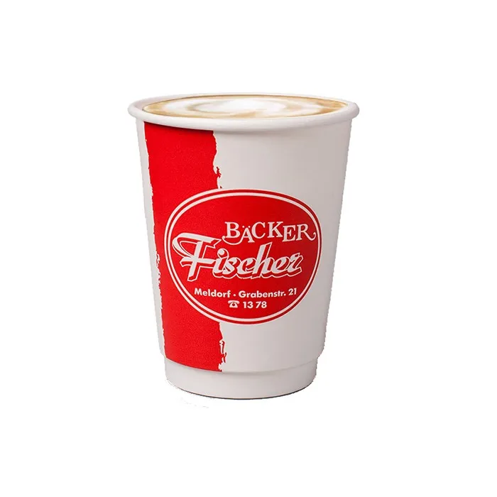 Customized cup 8oz 12oz 16oz 22oz biodegradable disposable paper coffee cups double wall paper cups for hot drinks