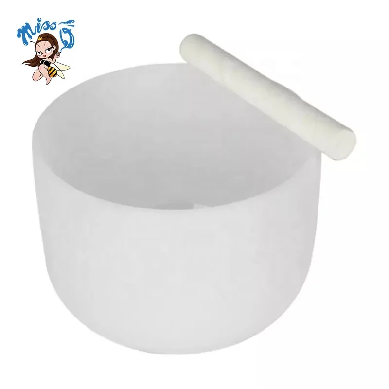 wholesale Chakra Frosted Quartz Crystal Singing Bowls Set for Sound Healing