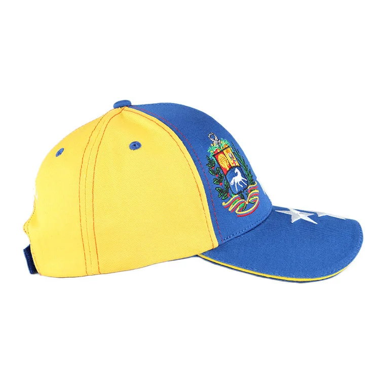 Popular Adjustable 6 Panel Men 100%Cotton Twill Sport Baseball 7 Stars Venezuela Hat With Election