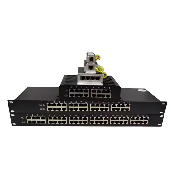 Rack Type 1000M network signal lightning arrester computer network surge protection device for ethernet