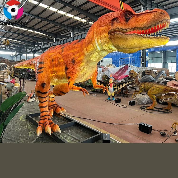 2024 Latest Product illuminant dinosaur T-REX Tyrannosaurus Triceratops Raptor Stegosaurus Model for Dinosaur Park