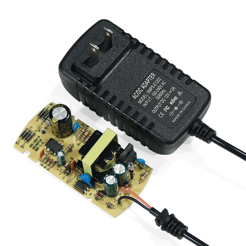 AC DC 100V-240V 50/60Hz 12V 2A 24W Plug In Connector Switching Power Adapter With US EU Plug For CCTV Accessories