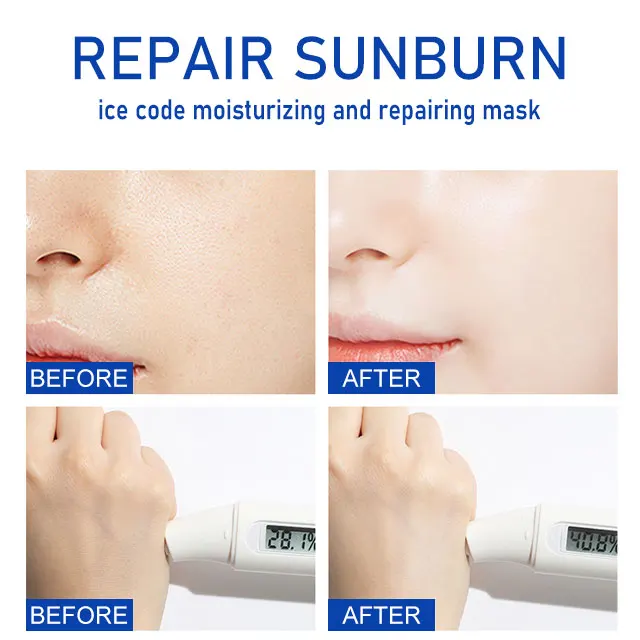 WISEKING koreans sunscreen SPF 30 cosmetics facial mask with cotton sheet deep seaweed essence for skin care moisturizing