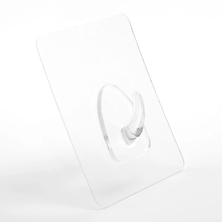 Transparent or mass frosted wall mounted powerful coat towel Adhesive hook