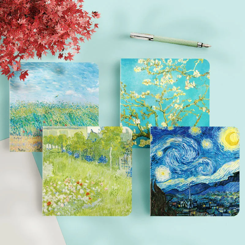 2024 Latest Hot Sale Retro Art Notebook Journal Diary  Square Blanket  Notepad for Travel