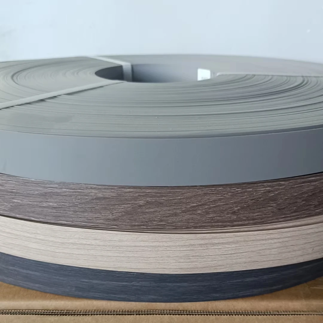 High Quality Furniture Accessories Edge Trim Edge Banding Wood Grain Ultra Thin Pvc Edge Banding