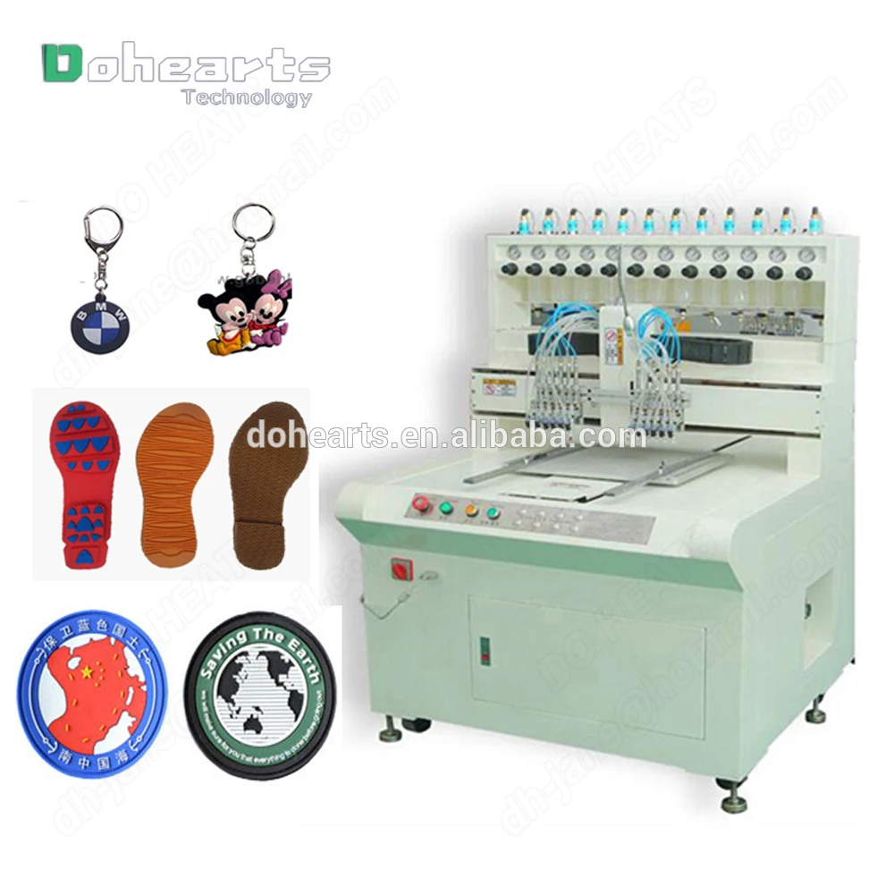 12 colors PLASTISOL slippers upper making press machine