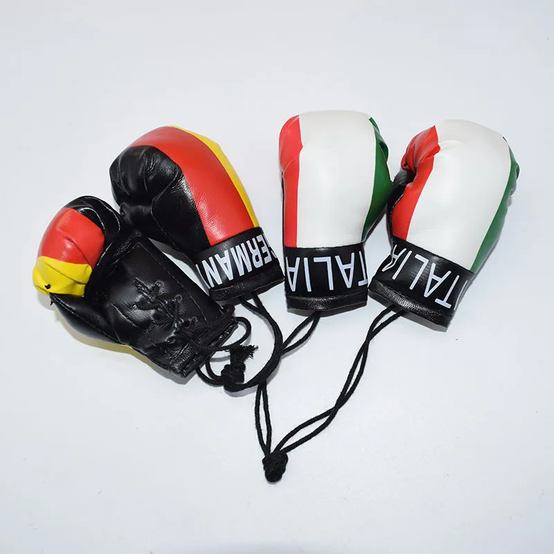 Boxing Gloves Simulation Pendant Car Bag Glove Pendant Large 10cm Flag Gloves Key Chain Accessories