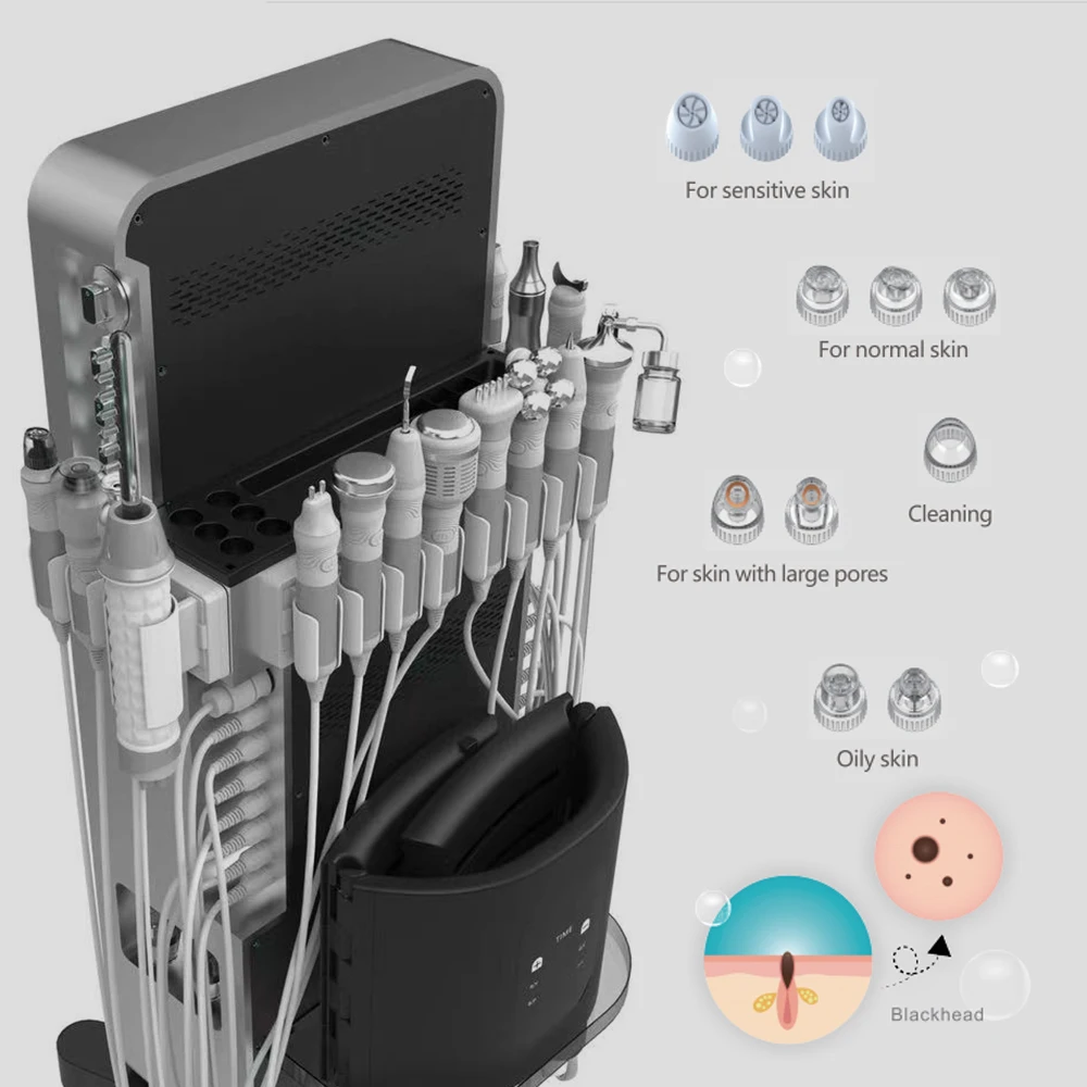 17-in-1  facial care Diamond Microdermabrasion Bubble Cleaning High Pressure Spray high quality facial oxygen machine