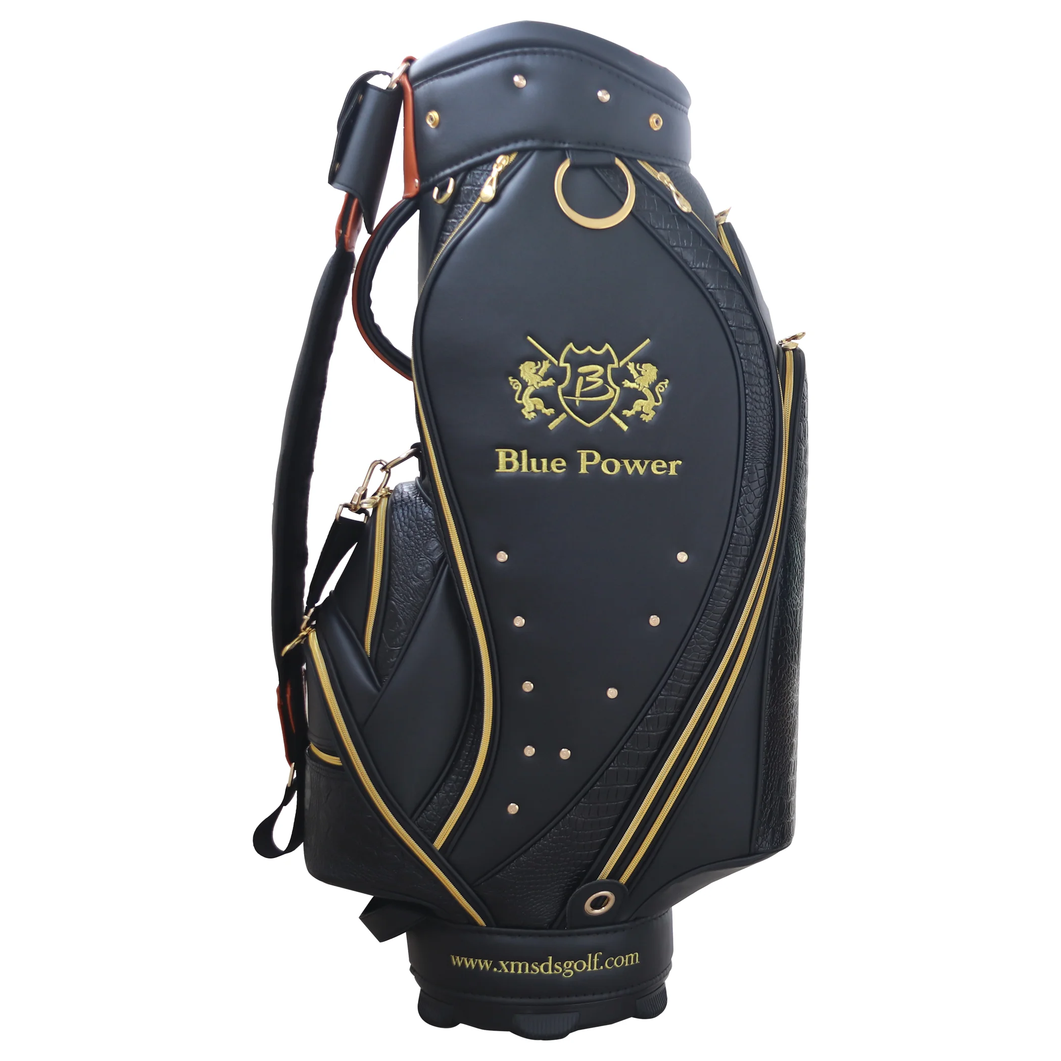Luxury Leather Golf Cart Bag Fluffy Lining