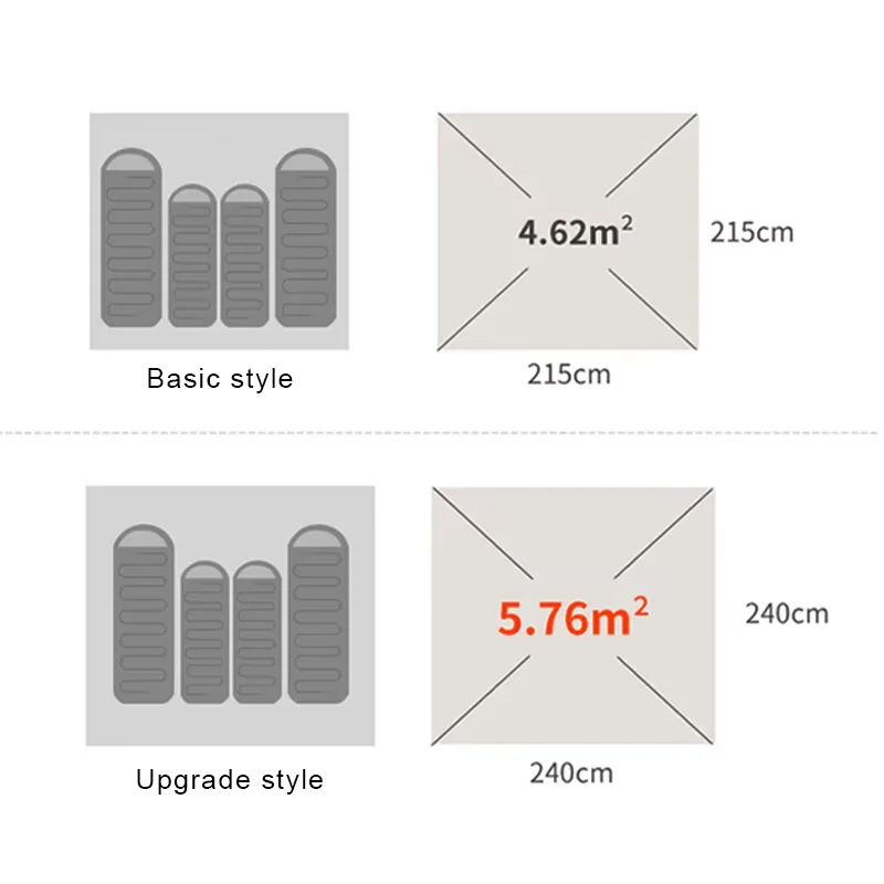 Best Price Single Layer Automatic Waterproof 4-6 Person Outdoor Camping Sleeping Tent Two Aluminum Pole Family Parties