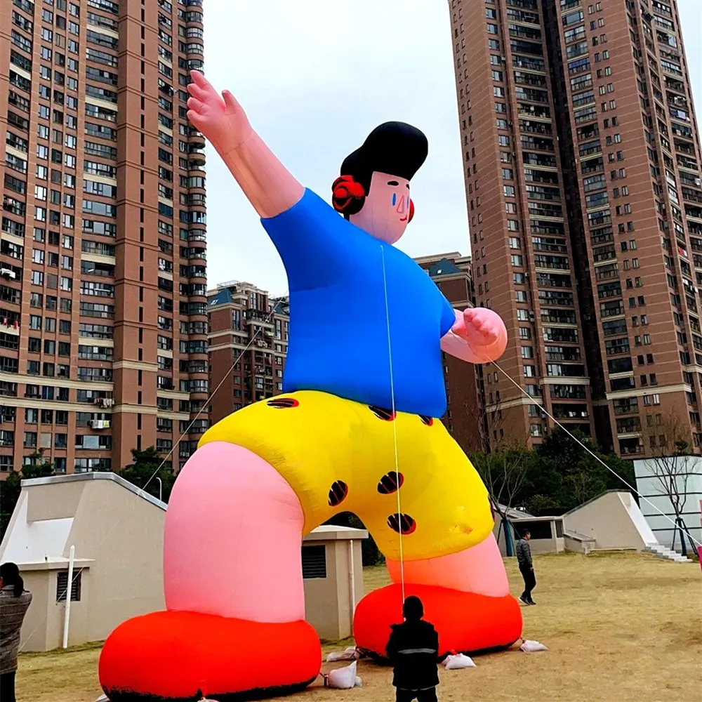 Customized  Cartoon Character Inflatable Yellow Cartoon Model Cartoon Mascot For Advertising Decoration