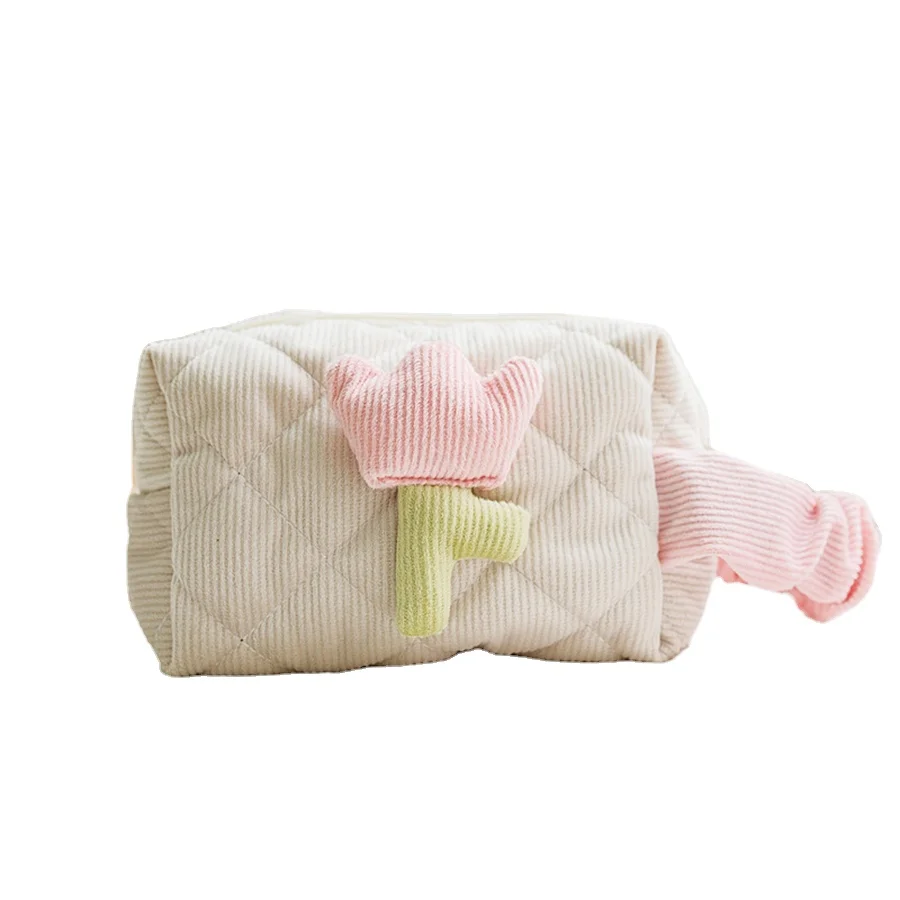 2024 New Custom Wooden Toy Girl Birthday Gift 2-6 Years Old Simulation Dressing up pink Princess Makeup Bag Game Set for Kids
