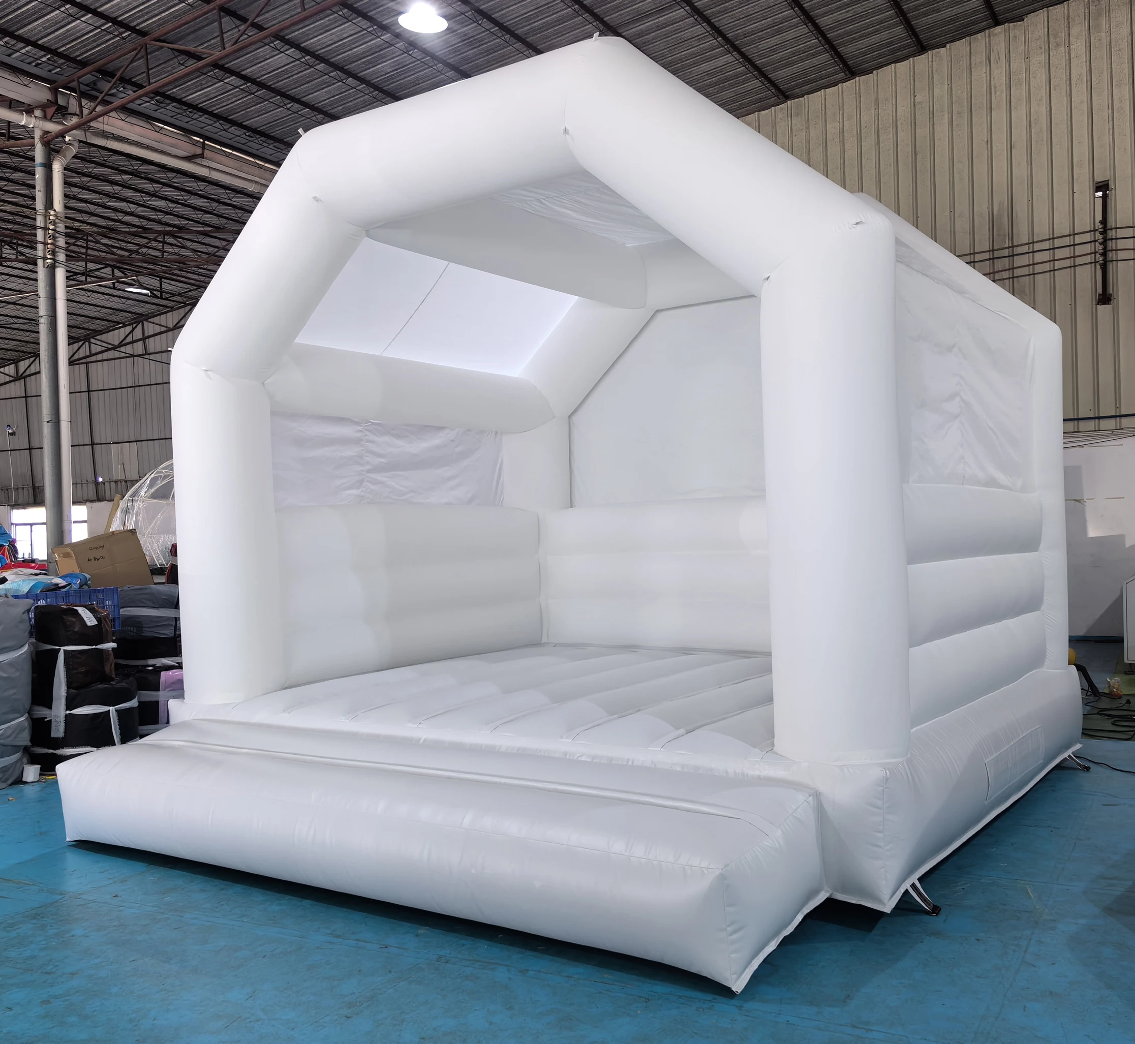 Factory price wedding inflatable white bouncy castle outdoor pvc bouncing castle