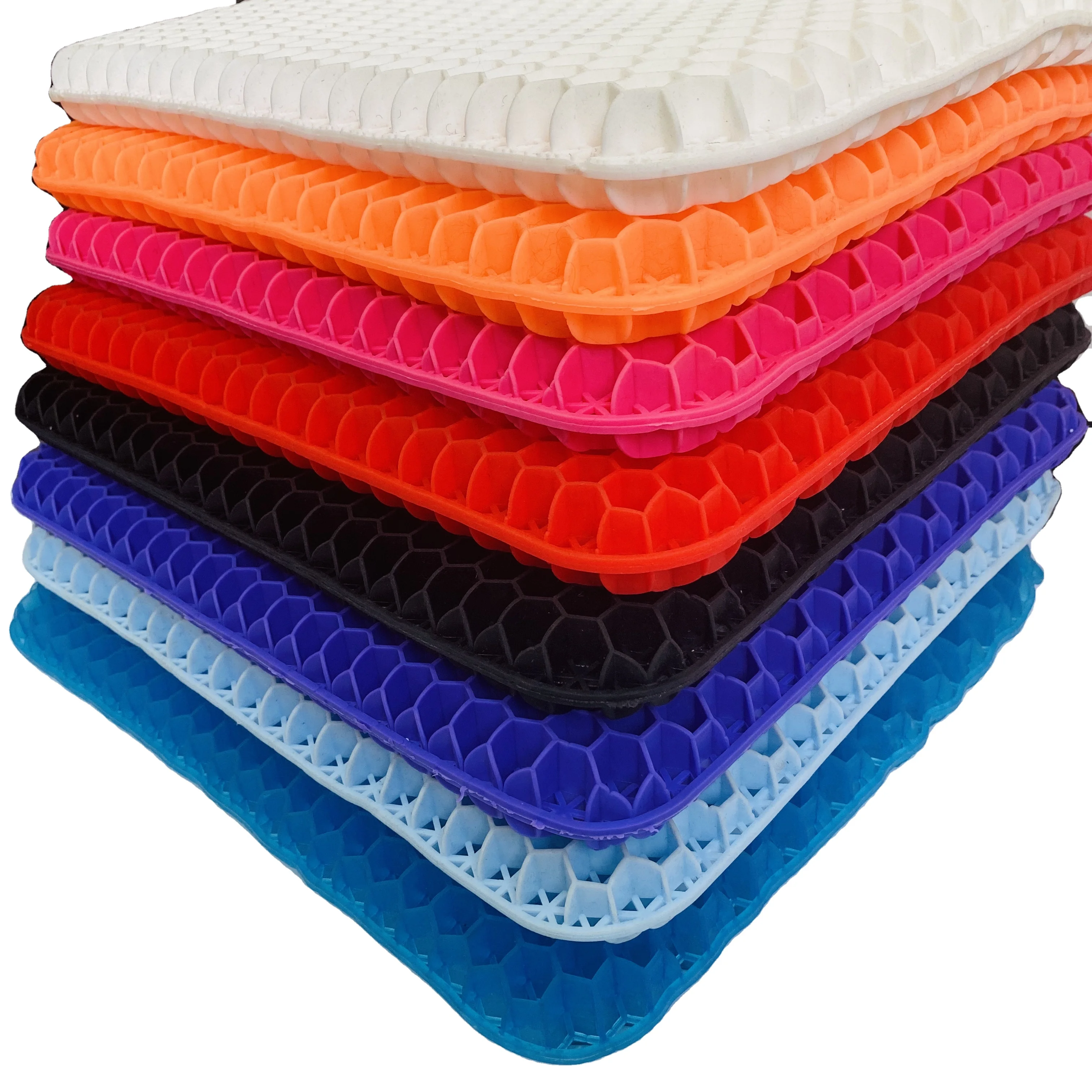 Blue 42*37*3.5 CM All Season Breathable Cushion Seat Pads Gel Cushions Non Slip Breathable Car Chair Cushion Multi-Function