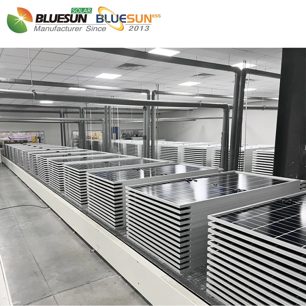 Bluesun Solar Panels 550 watt 590 watt 600w Topcon Bifacial Double Glass Panel Solar PV module price