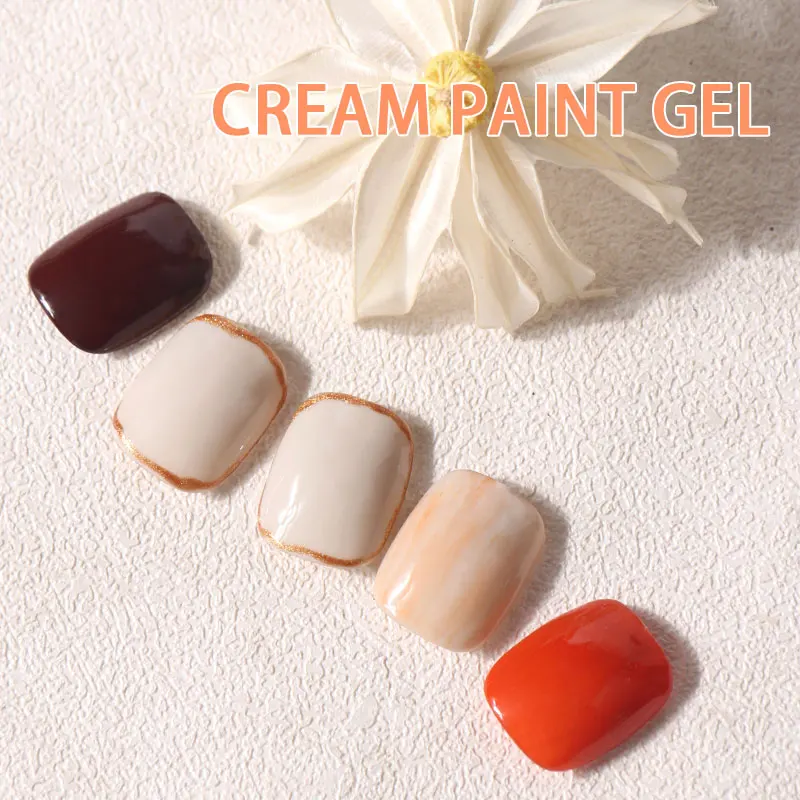 HS Private Label Emboss Sculpture Carving Gel Nail10g Metal Paint Nail Gel Polish Art Design 4Colors