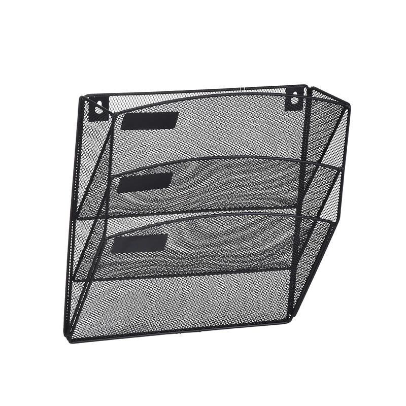 Mutil-function Hanging Wall Mount Mounted Office School Metal Mesh Magazine File Organizer