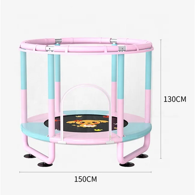 Children`s Big Bounce Jump 5 Foot Fitness Round Backyard Indoor Trampoline with Guard Net (1600455526773)