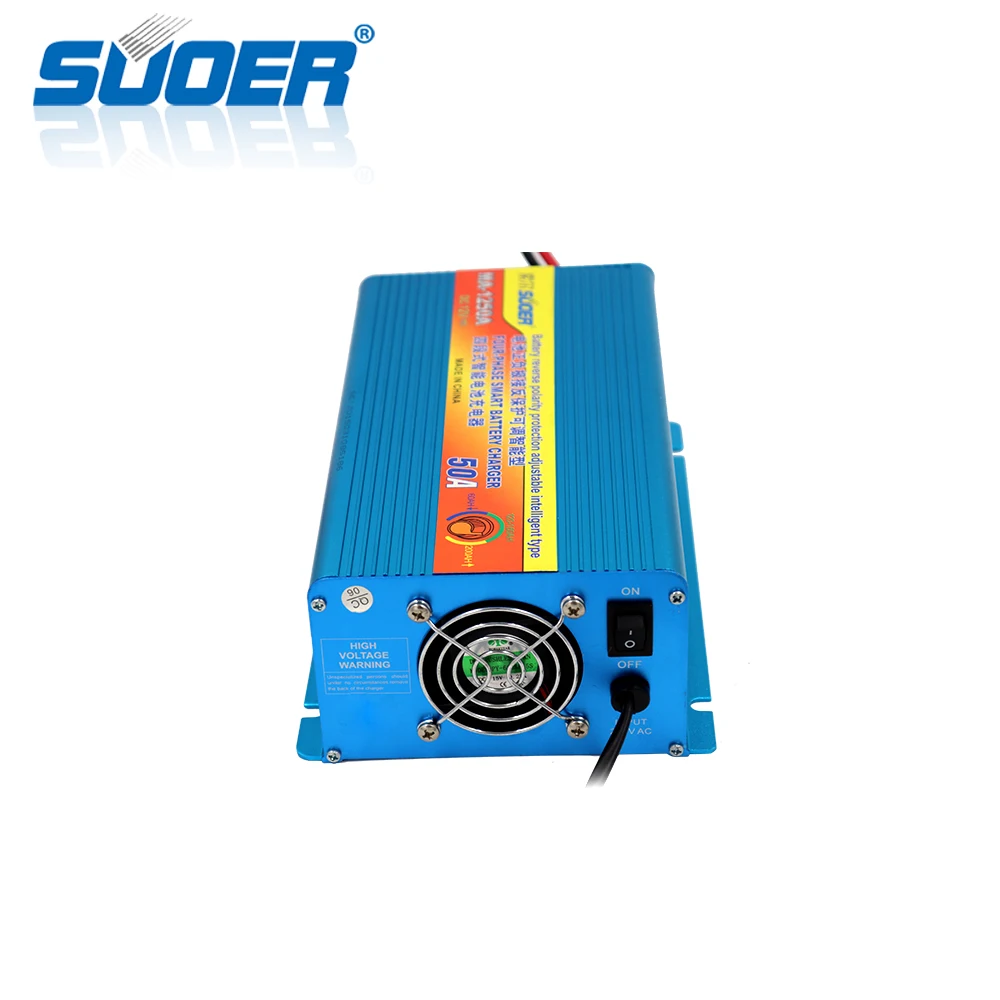 Suoer MA-1250A 50 AMP 12V portable Four-Phase Charging Mode Auto Smart Battery Charger