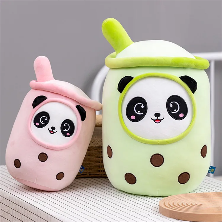 Custom Soft Toys Kids Plush Milk Tea cup Boba Plush Toy Stuffed Large Plush Bubble Tea Plushie Pillow