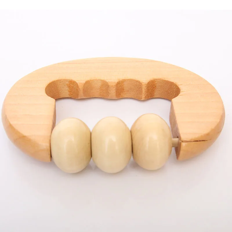 Handheld Wooden Mini Body Massager Full Body Self-Massage Roller for Instant Relief for Feet and Body