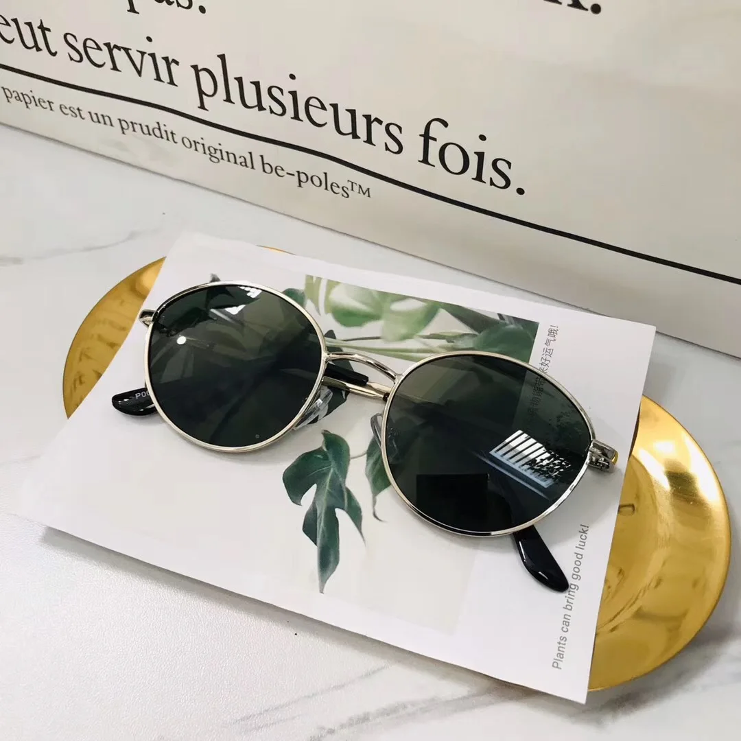 New Style Fashion Metal Frame UV400 Resin Children Polarized Kids Sunglasses