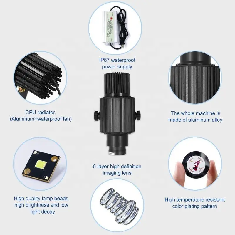 Крытый проектор Gobo LVD/ISO/CE 60 Вт/90 Вт/110 Вт/160 Вт/200 Вт/300 Вт/600 Вт светодиодный 7 GOBO DMX512