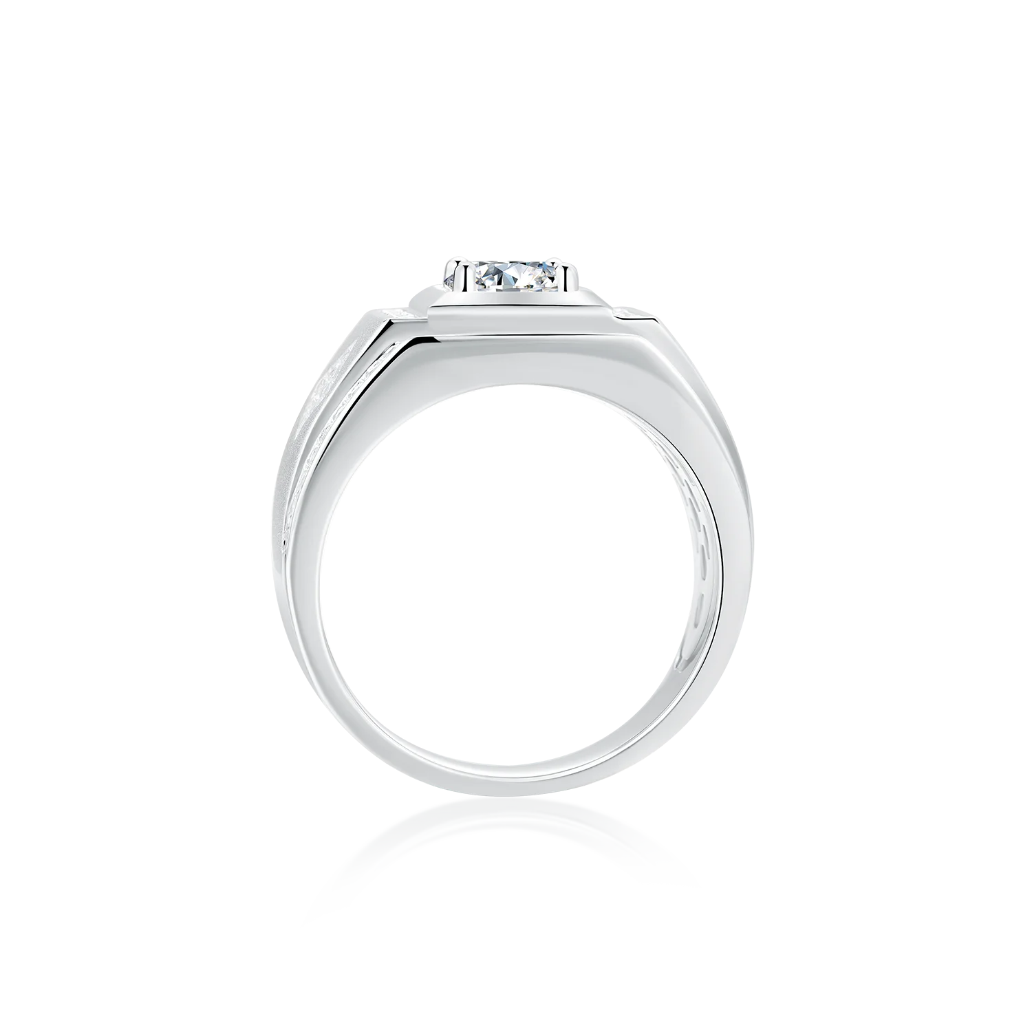 Man engagement ring white GRA Certificate free fire diamond men S925  Moissanite ring for men