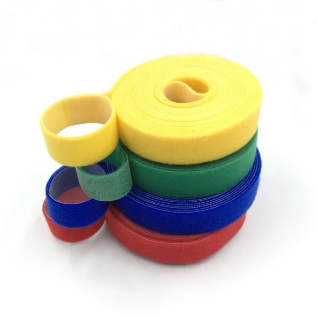 Multi-function high quality fabric nylon double side cable ties soft back to back hook and loop strap tape