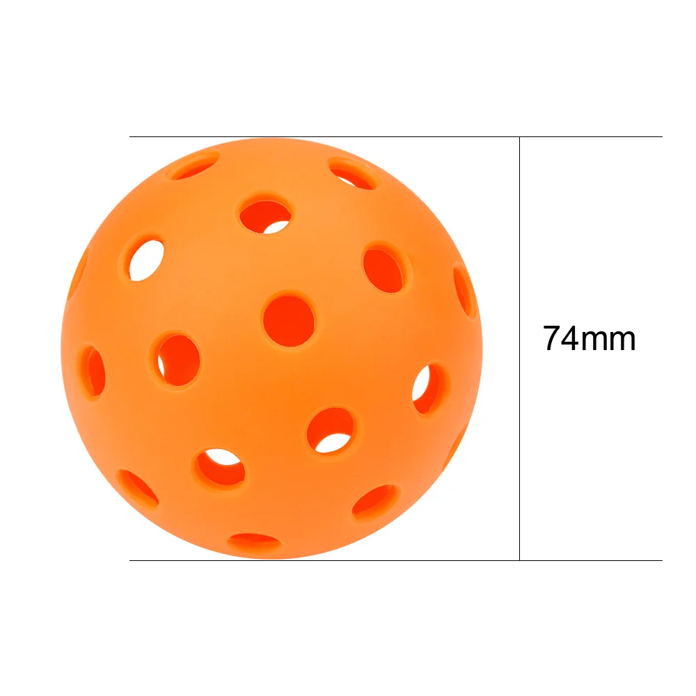 Хорошее качество pickleball 40 отверстий для улицы оранжевого цвета шарики спорта на открытом воздухе