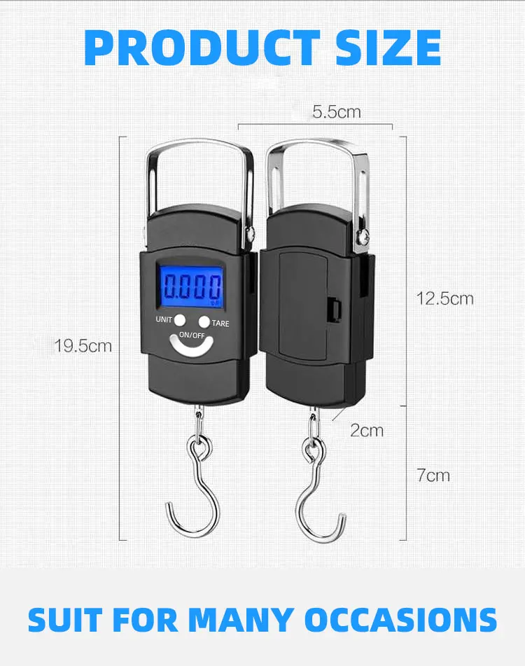 Factory Direct Selling Household Electronic Scale Fruit and Vegetable Weighing Scale Digital Display OEM ABS 2 * AA Battery