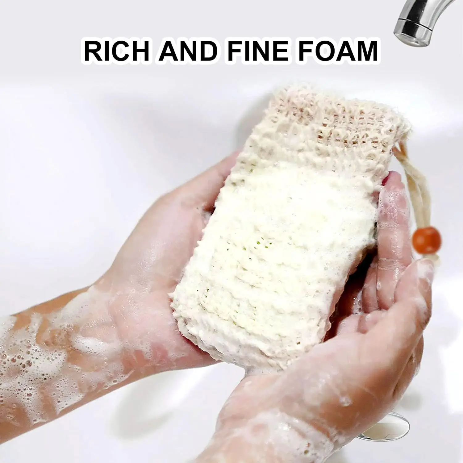 Hot Selling Natural Cotton Soap Mesh bag Drawstring Soap Saver net bag