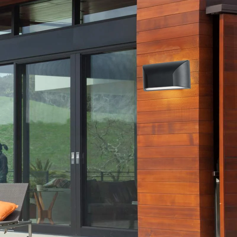 IP65 6W rating plastic PC material black outdoor surface mounted floor stair interior led wall lamp