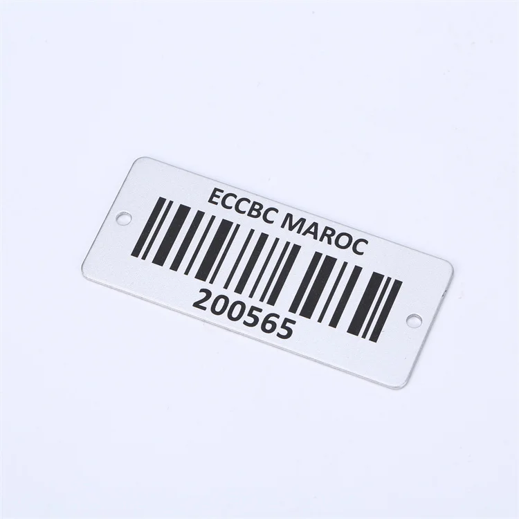 Factory Cheap Aluminum Barcode QR Code Tag Custom Metal Laser Number Label for Outdoor use