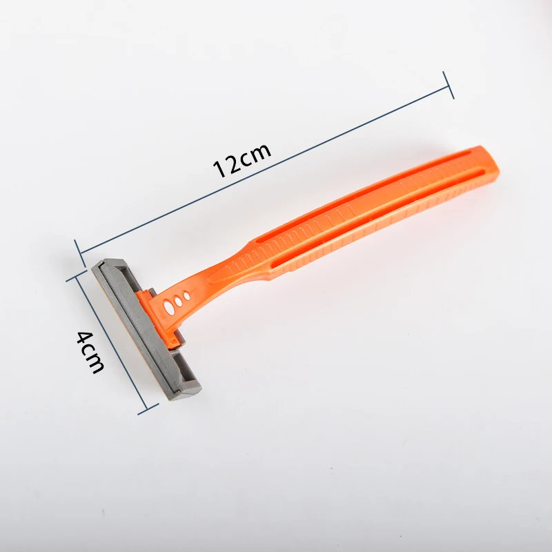 Plastic handle fixed head men razor blade triple blade razor disposable