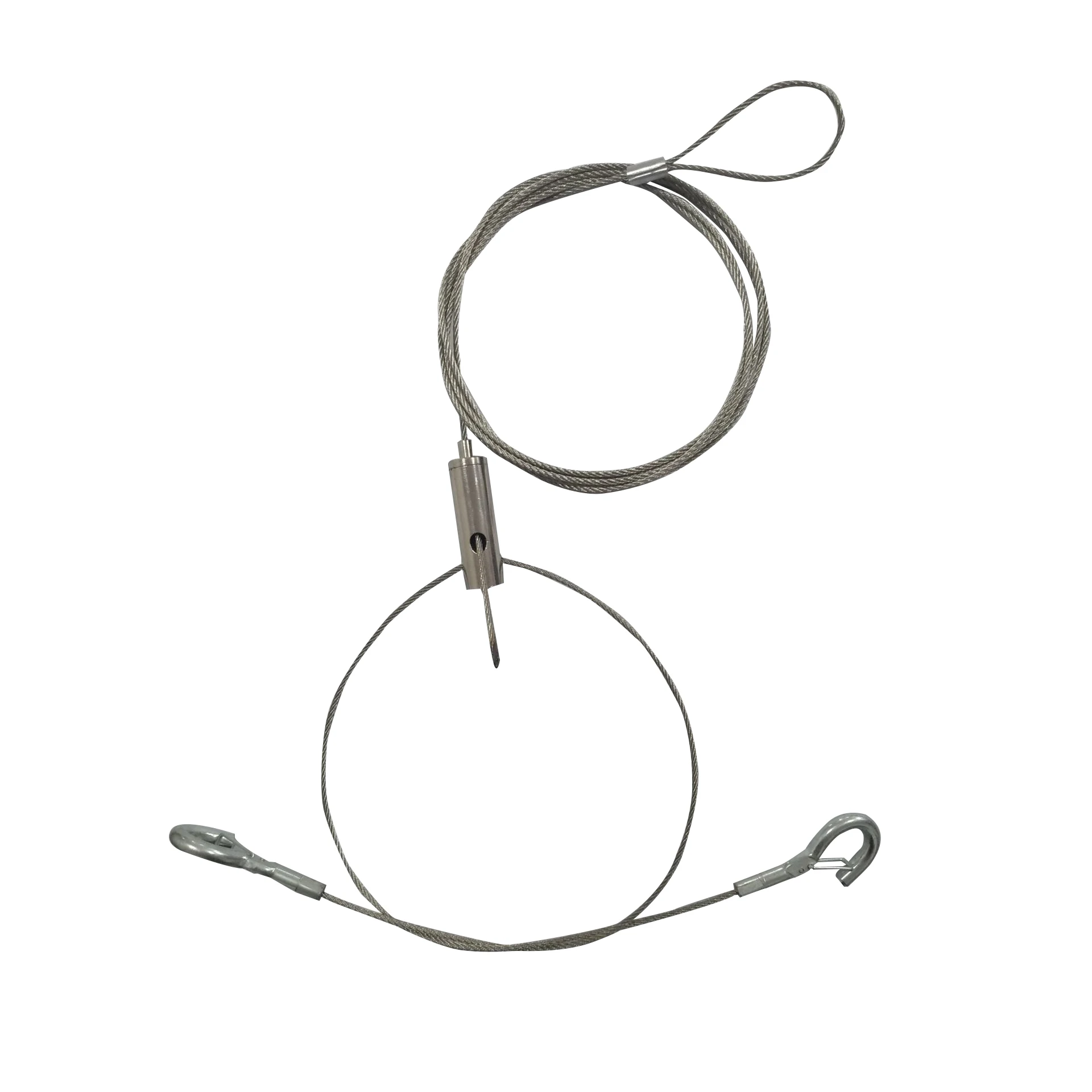 New fast delivery adjustable led lights hanging wire hanging system with safety clasp