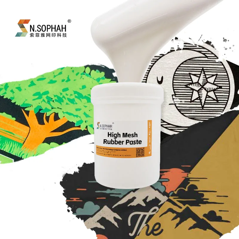 Super Soft T Shirt Printing Good Elasticity Screen Printing High Mesh Rubber Paste