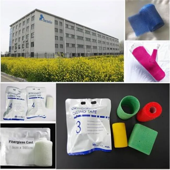 Cheap price Korea quality Senolo Cast----Medical orthopedic synthetic fiberglass polyester resin casting tape bandage