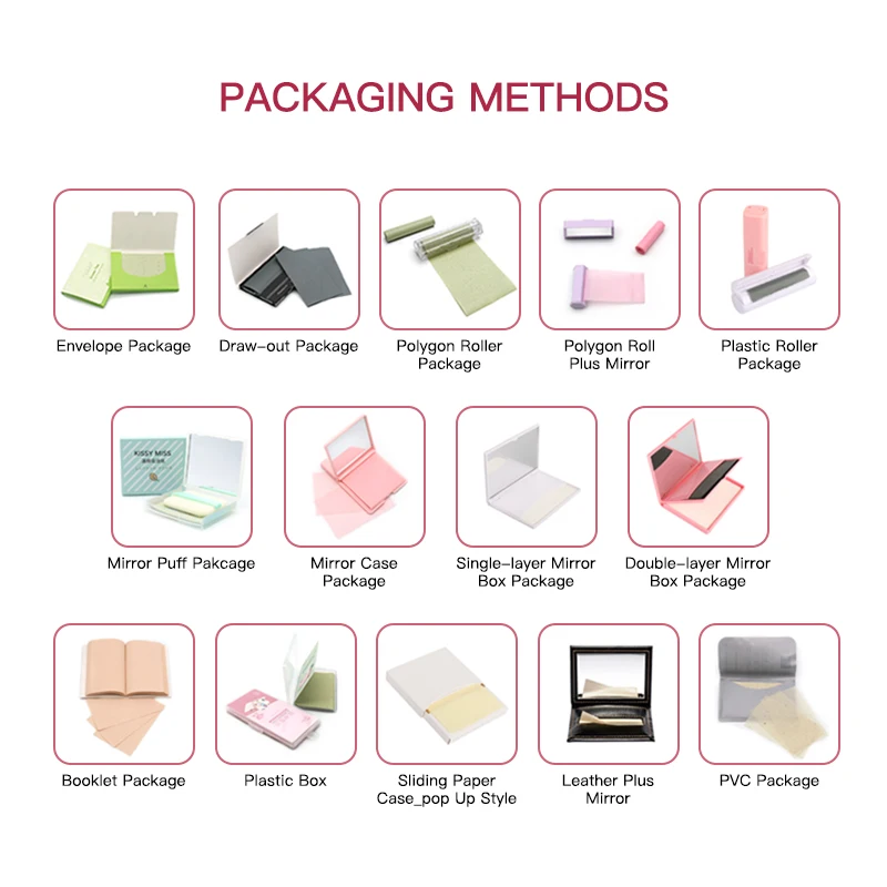 japan oil absorbing paper Wholesale oil blotting paper for face with logo printed