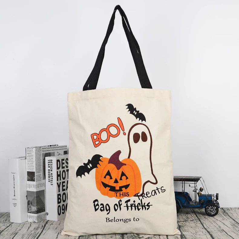 HighKing AZO Free Trick Or Treat Pumpkin Candy Sack Canvas Tote Halloween Bags