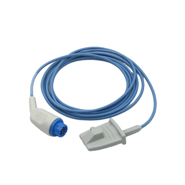 Oxygen Sensor Adult Finger Clip SpO2 Pulse Sensor for PM5000 12Pin 9ft TPU Cable