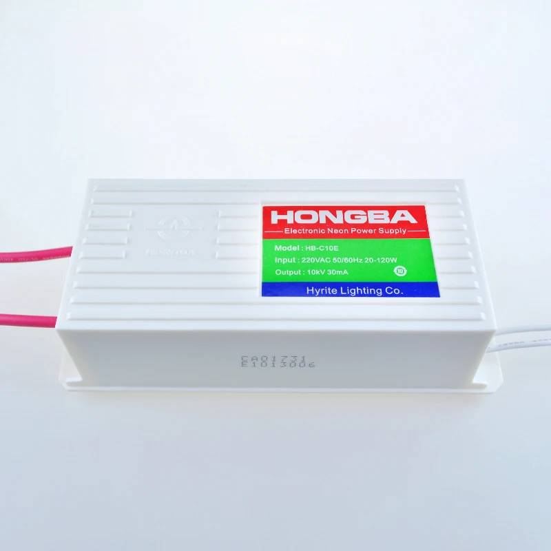 Hongba трансформатор 5kv 30mA 10kv 30mA 230vac с кабелем высокого напряжения неоновый знак источник питания