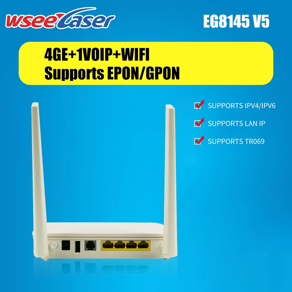 New WSEE 2024 EG8145V5 Gpon Epon Xpon 4GE 2.4G 5G wifi for ONT ONU