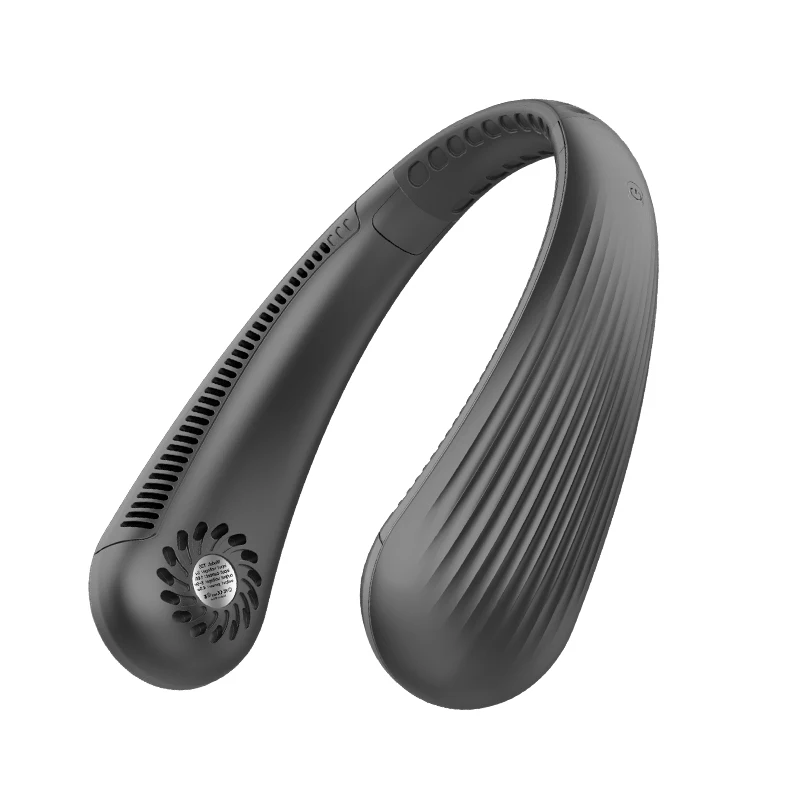 Micro USB mini fan rechargeable neck fan rechargeable leafless hanging neck fan