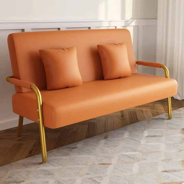 Light Luxury Double Small Sofa Set Simple Red Fabric Design for Living Room Apartment Clothing Shop Studio or Hotel Use