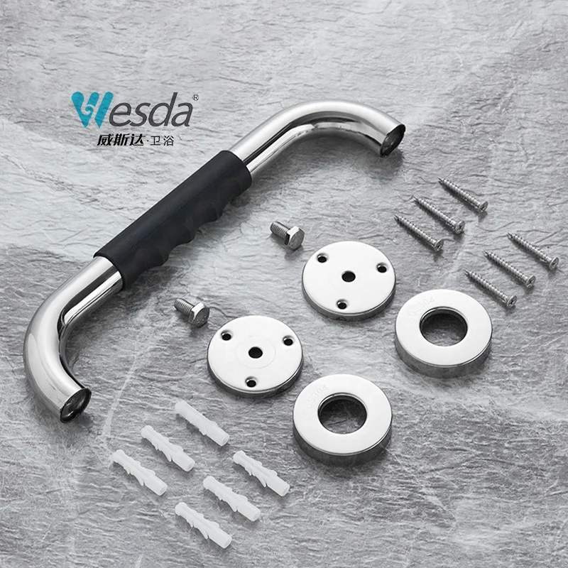 Wesda Bathrooms Safety Bath Toilet Rail Handicapped Anti Slip Handicap Stainless Steel Grab Bars for Bathtubs and Showers